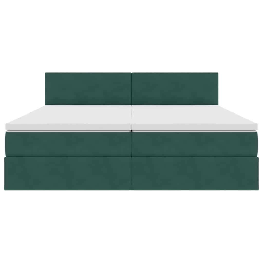 Krevet s od storage s madracem Tamnozelena 90 x 200 cm