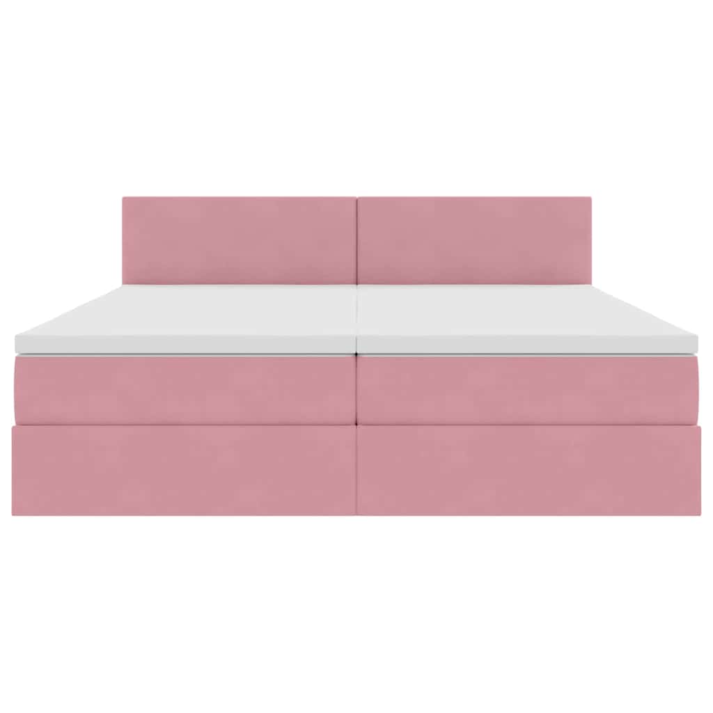 Krevet s od storage s madracem s pohranom Ružičasta 90 x 200 cm