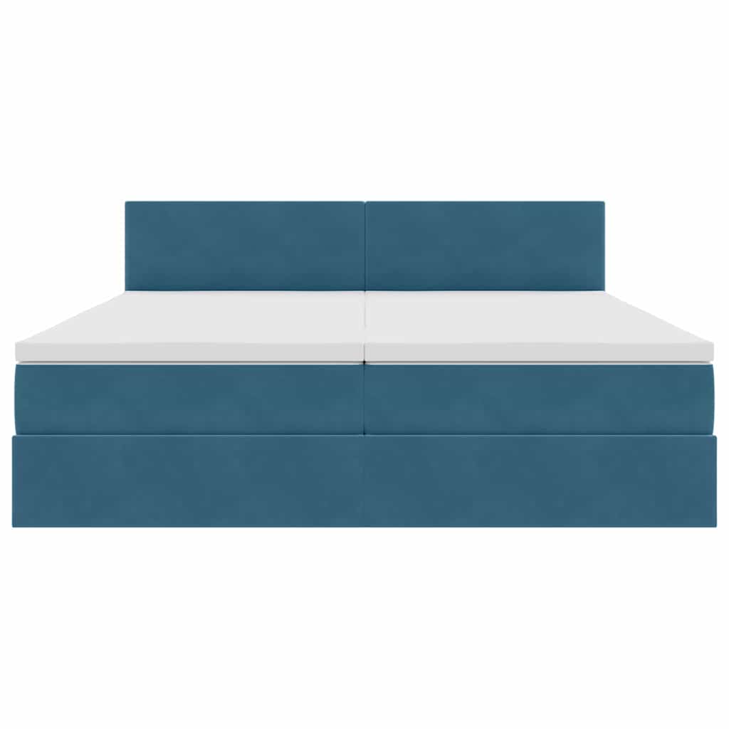 Krevet s od storage s madracem Tamno plava 100 x 200 cm
