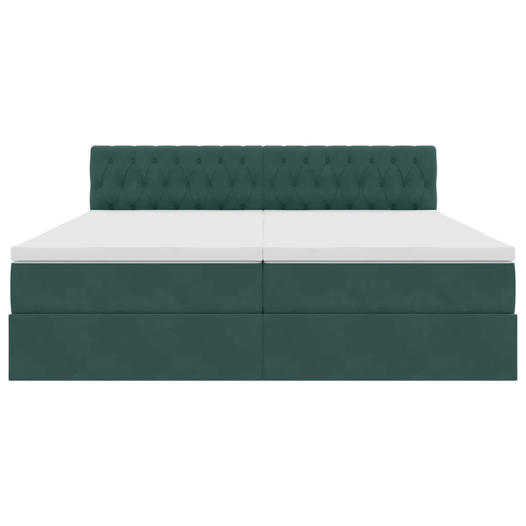 Krevet s od storage s madracem Tamnozelena 90 x 200 cm