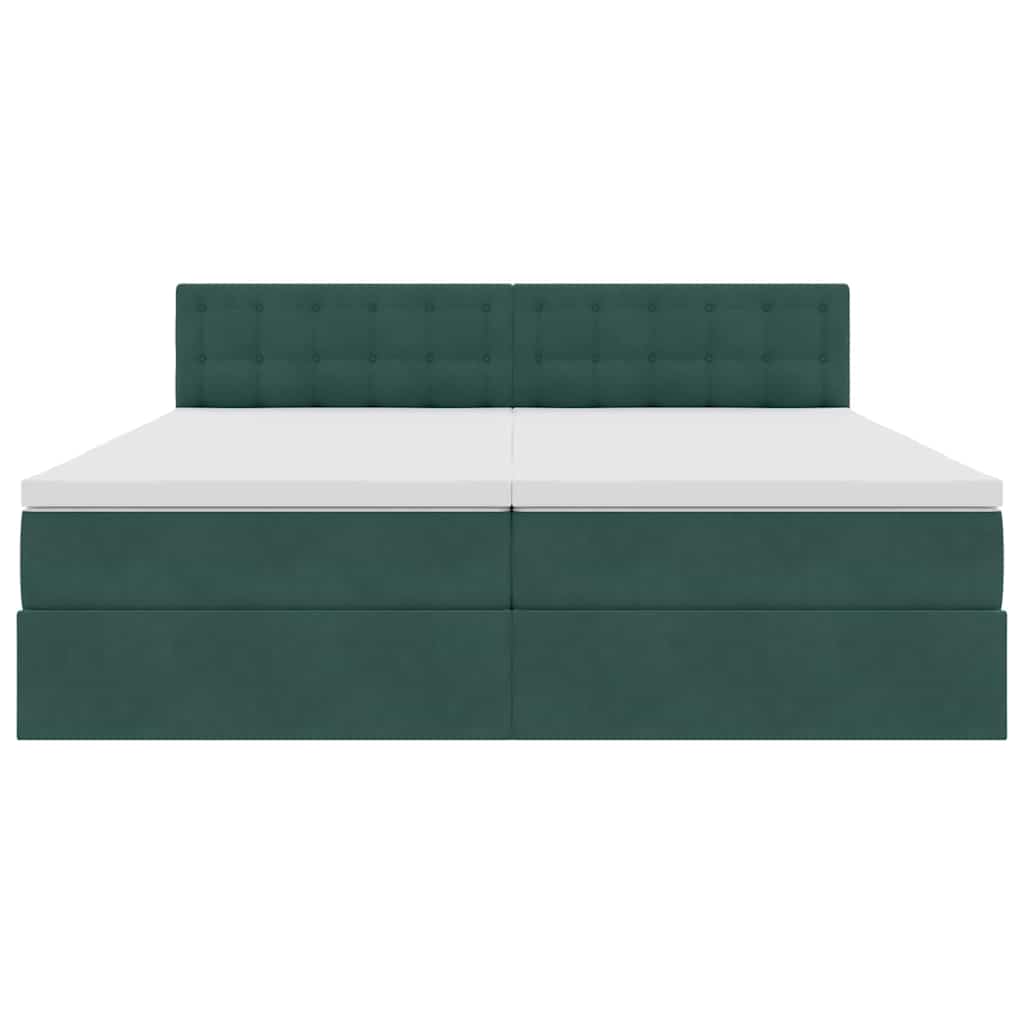 Krevet s od storage s madracem Tamnozelena 90 x 200 cm