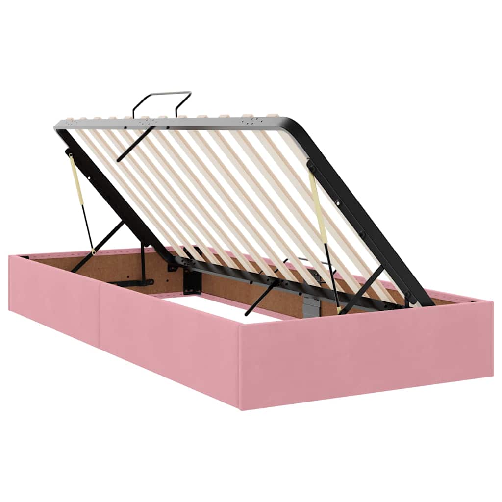Krevet s od storage s madracem s pohranom Ružičasta 90 x 200 cm