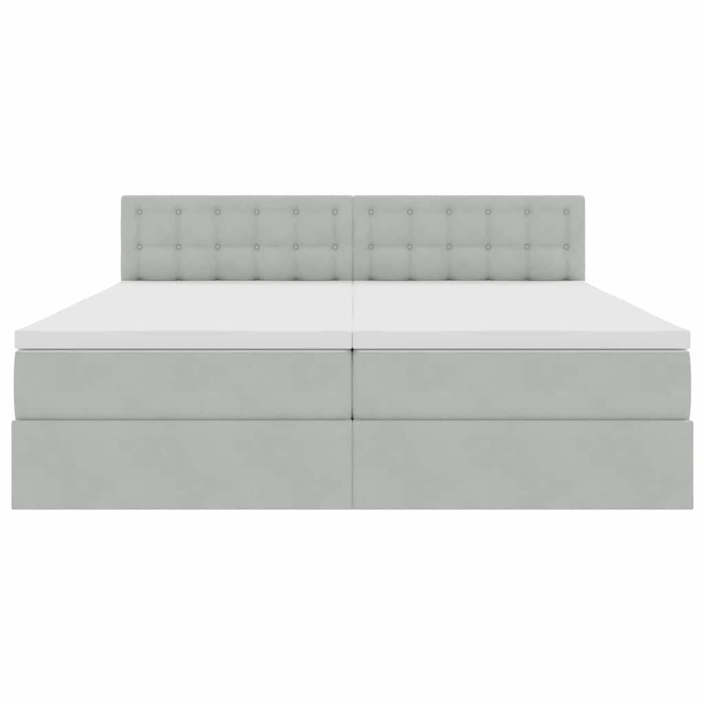 Krevet s od storage s madracem Svijetlo siva 100 x 200 cm