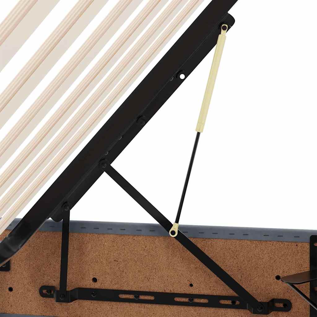 Krevet s od storage s madracem Tamno siva 100 x 200 cm