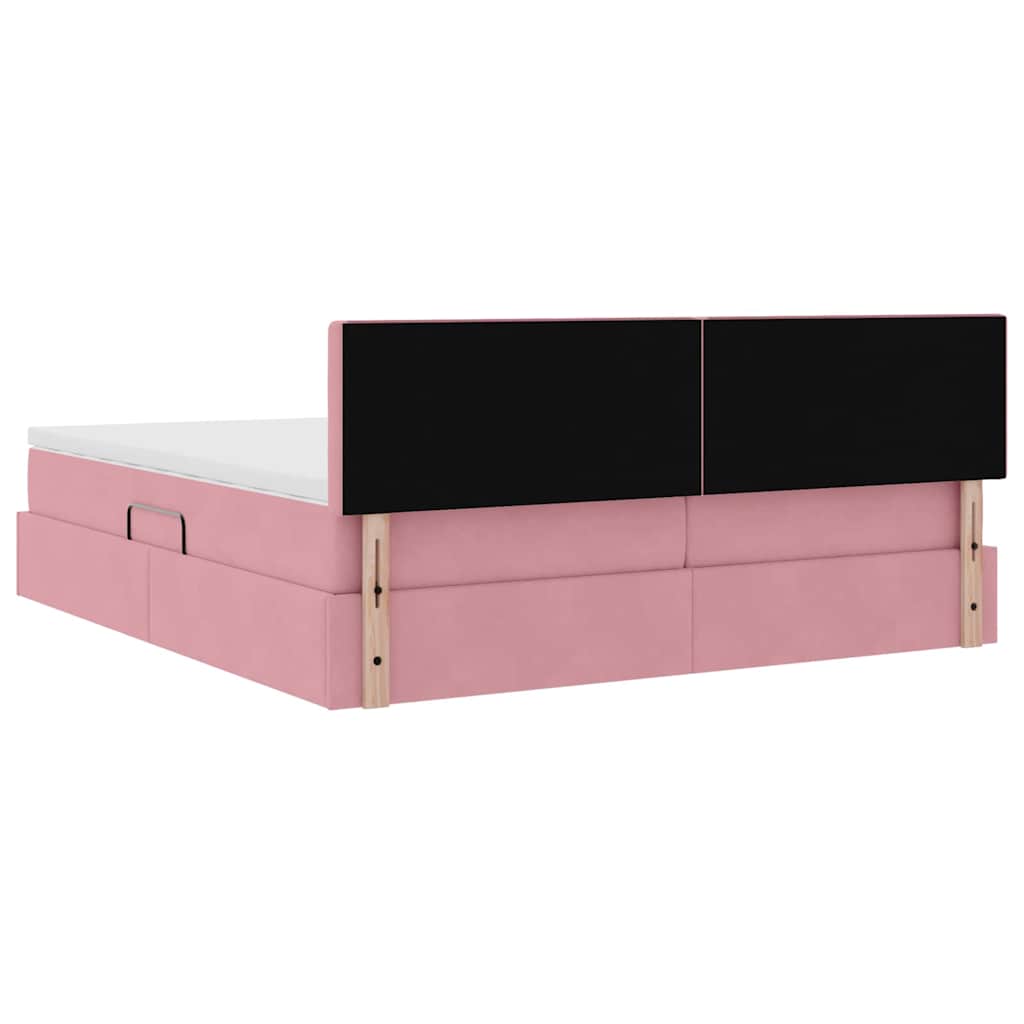 Krevet s od storage s madracem Ružičasta 100 x 200 cm