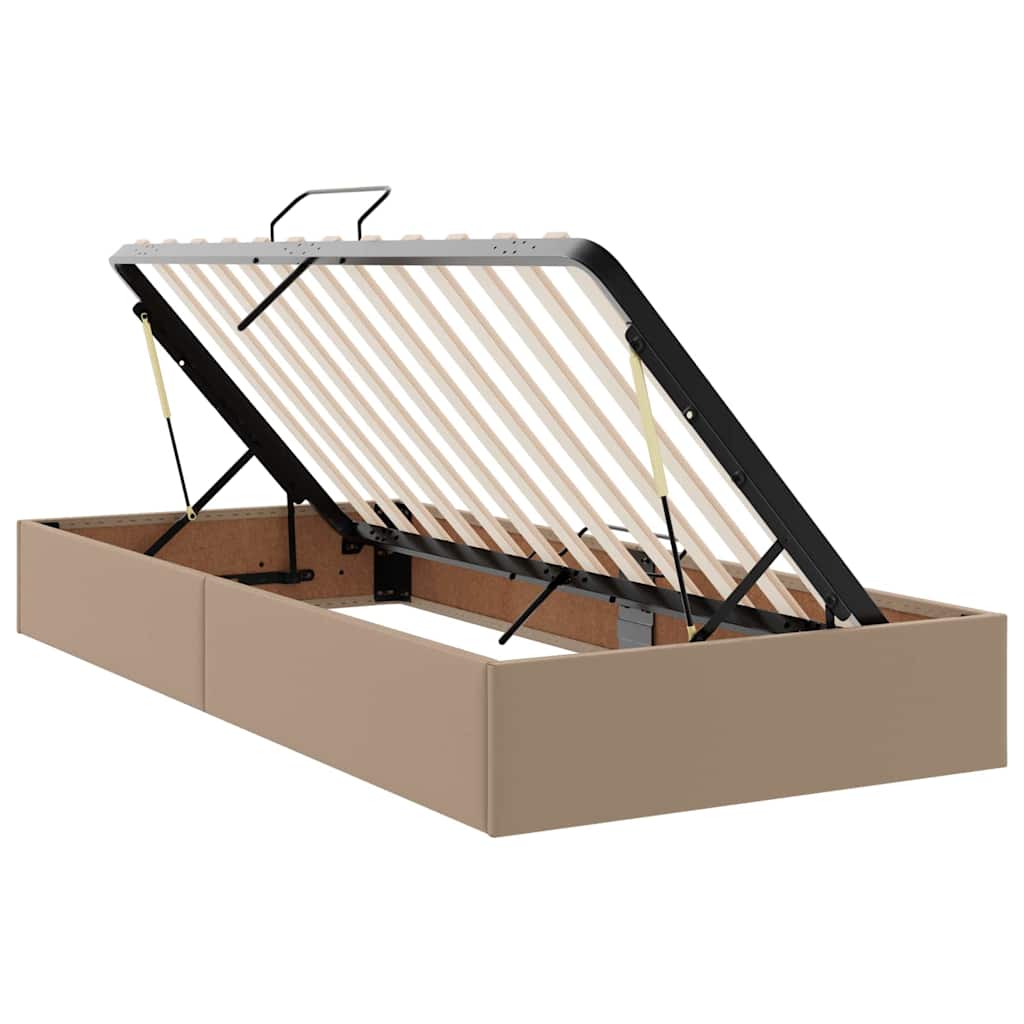 Krevet s prostorom za pohranu s LED-om Kapućino 90 x 190 cm