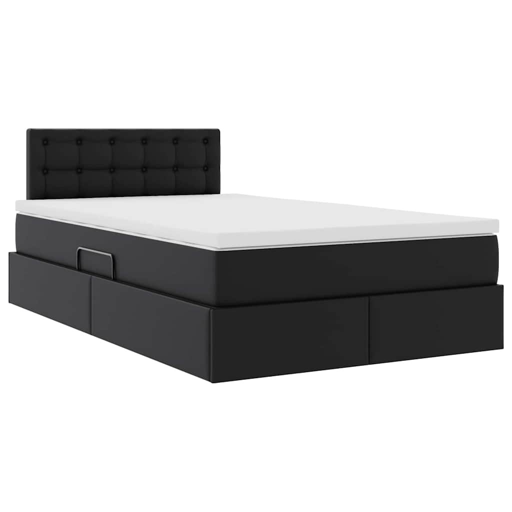 Krevet s prostorom za pohranu s LED-om Crna 120 x 190 cm