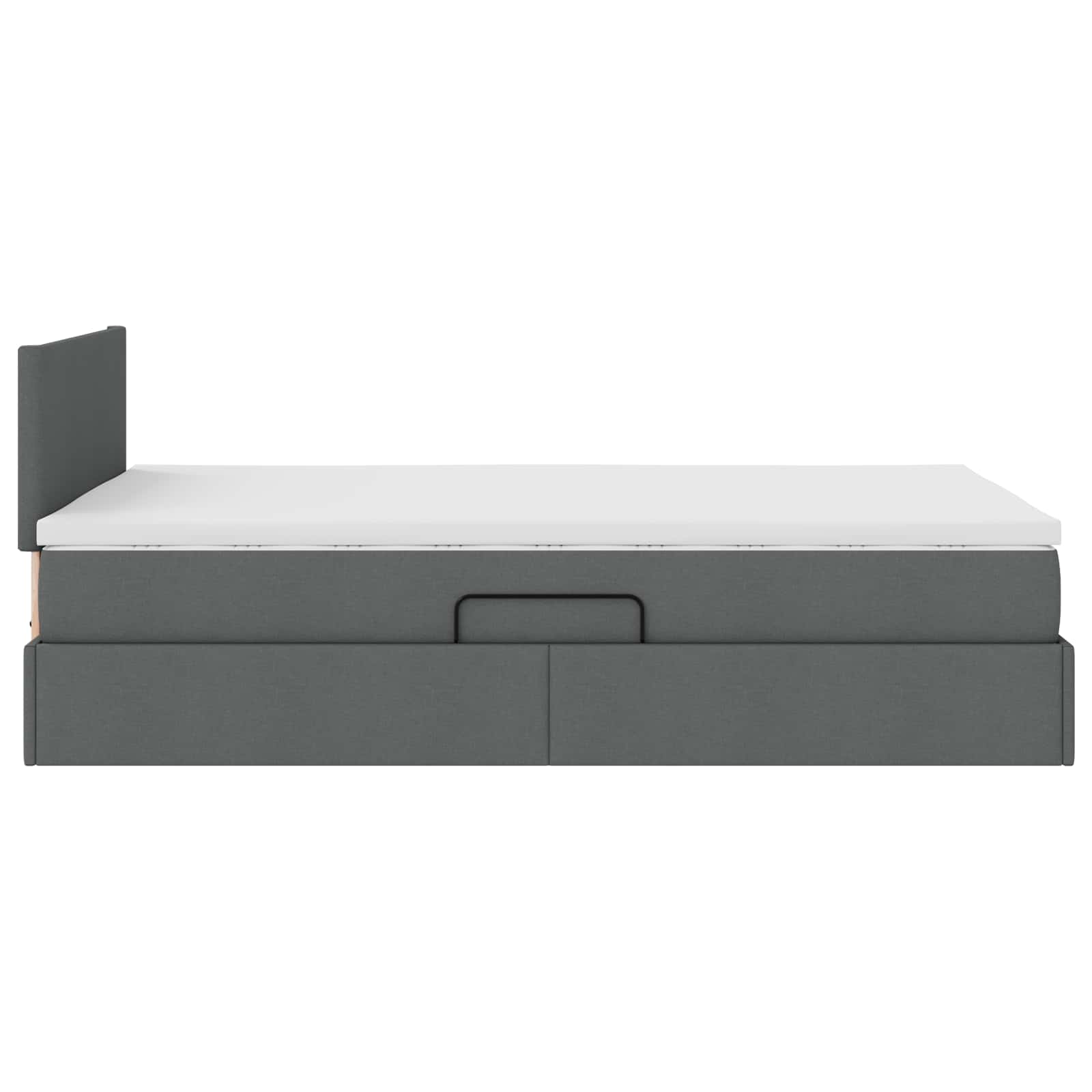 Krevet s prostorom za pohranu s LED-om Tamno siva 120 x 190 cm