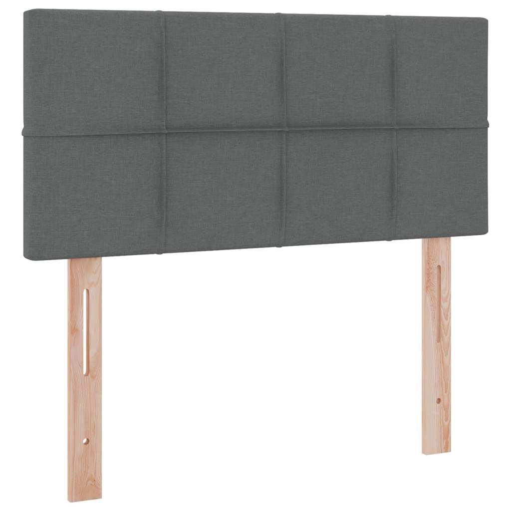 Krevet s prostorom za pohranu s LED-om Tamno siva 90 x 200 cm