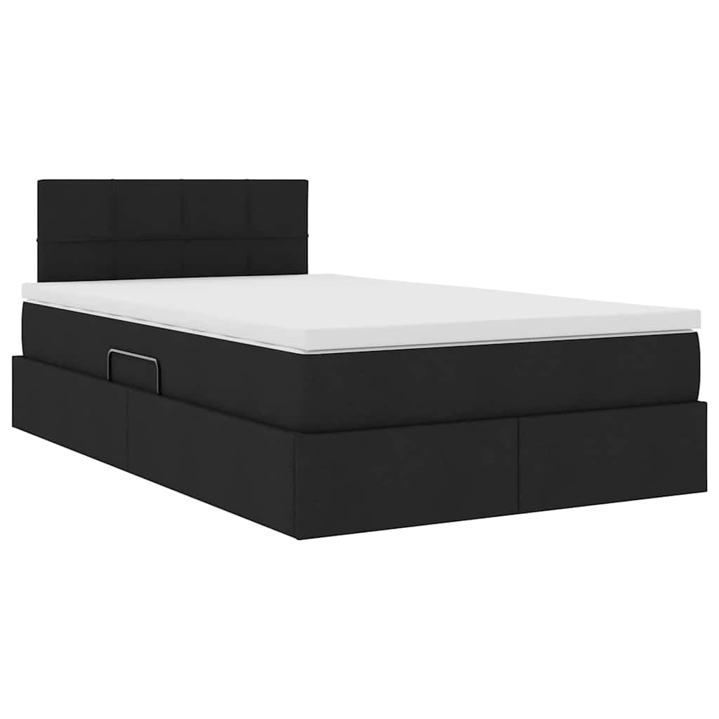 Krevet s prostorom za pohranu s LED-om Crna 120 x 190 cm