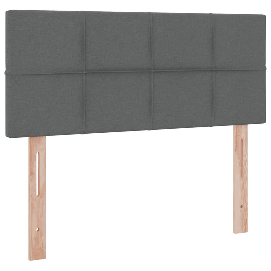 Krevet s prostorom za pohranu s LED-om Tamno siva 120 x 200 cm