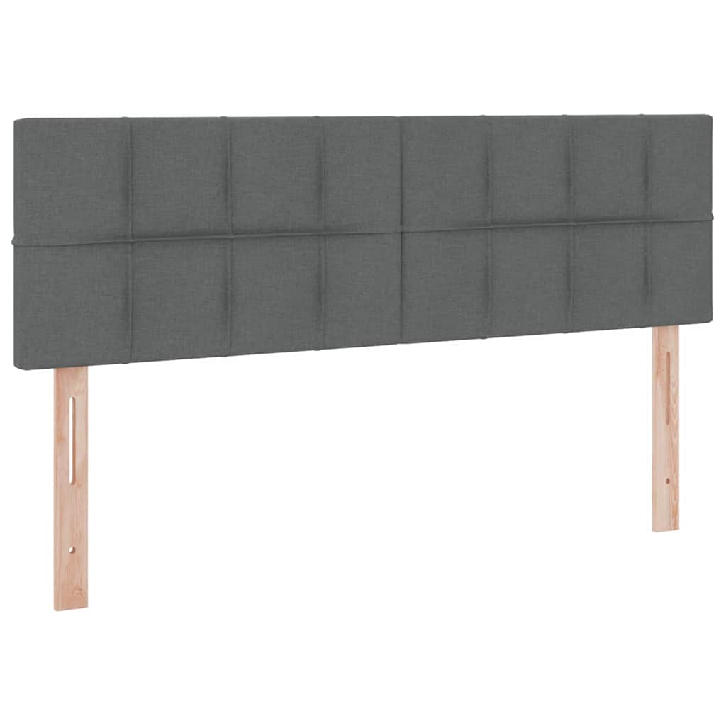 Krevet s prostorom za pohranu s LED-om Tamno siva 140 x 200 cm
