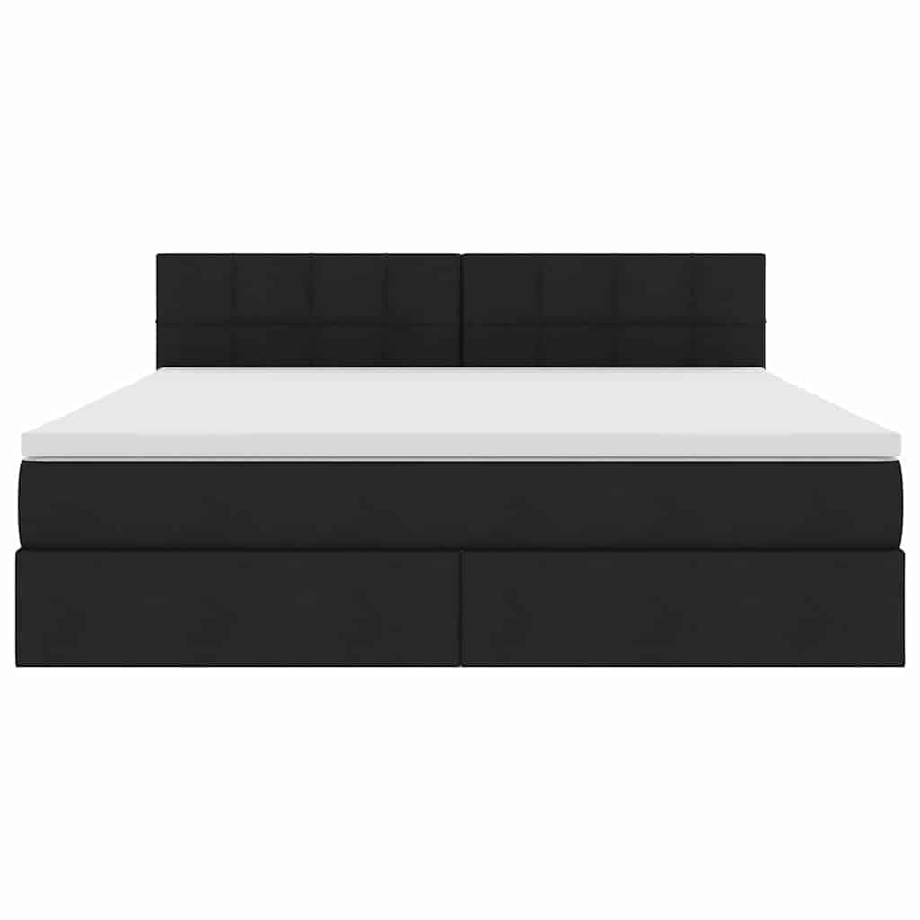 Krevet s prostorom za pohranu s LED-om Crna 160 x 200 cm