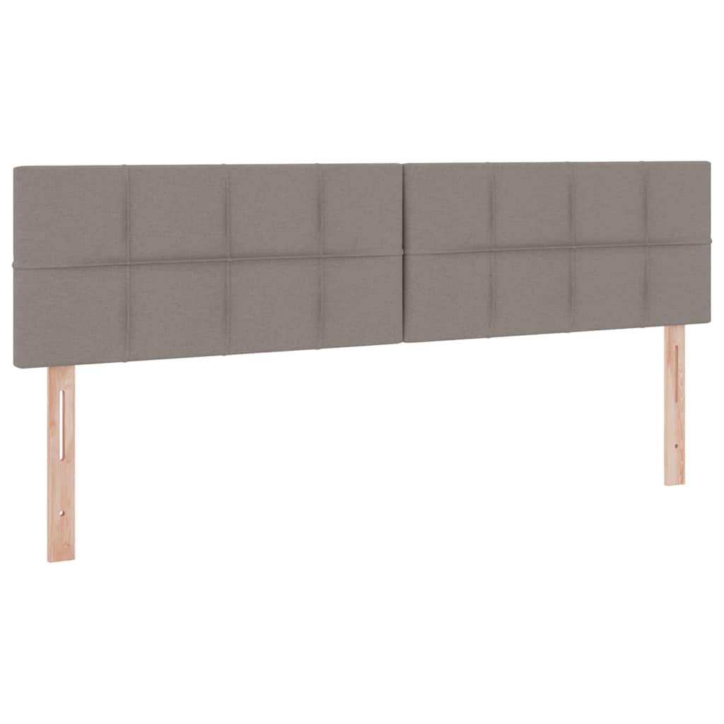 LED krevet za pohranu s madracem Sivosmeđa 160 x 200 cm Tkanina