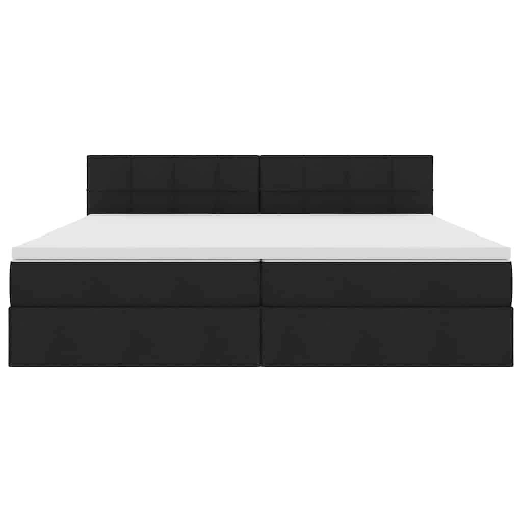 Krevet s prostorom za pohranu s LED-om Crna 200 x 200 cm