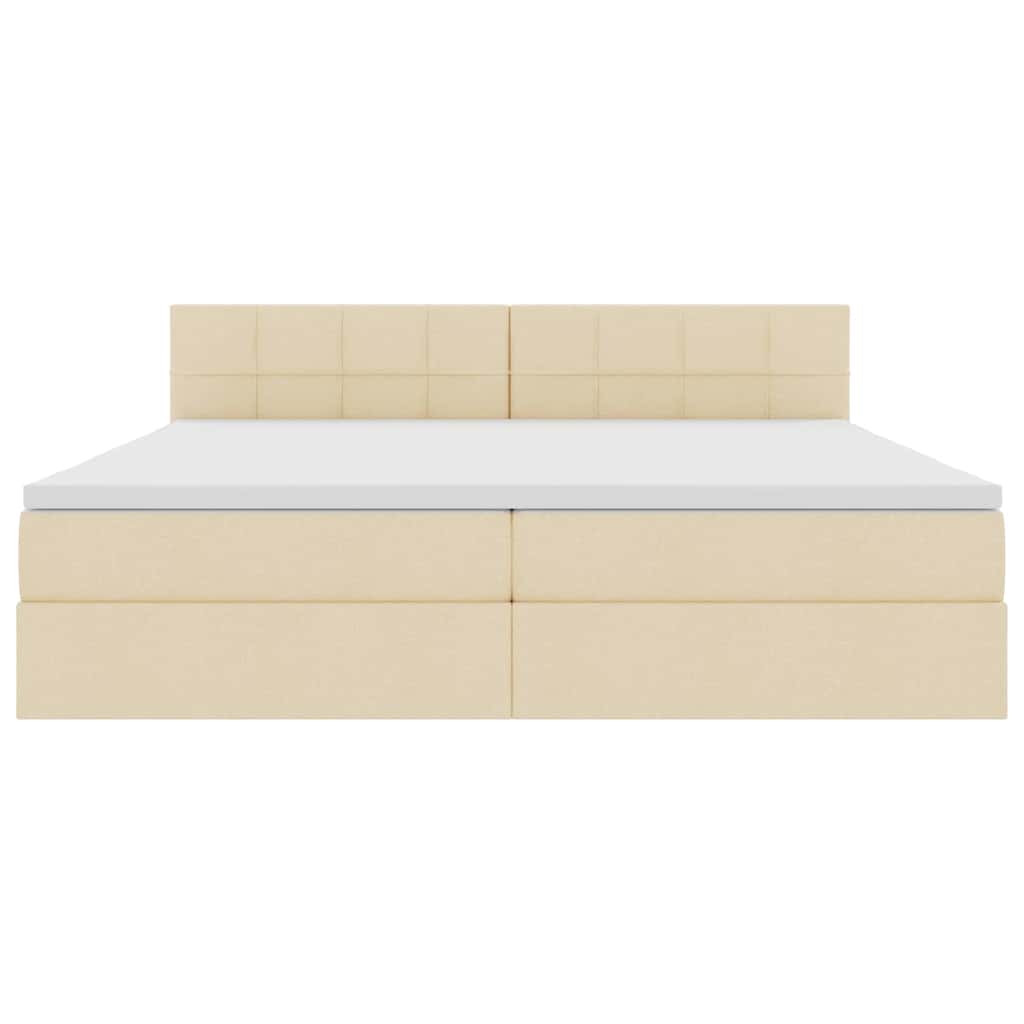 Krevet s prostorom za pohranu s LED-om Krema 200 x 200 cm