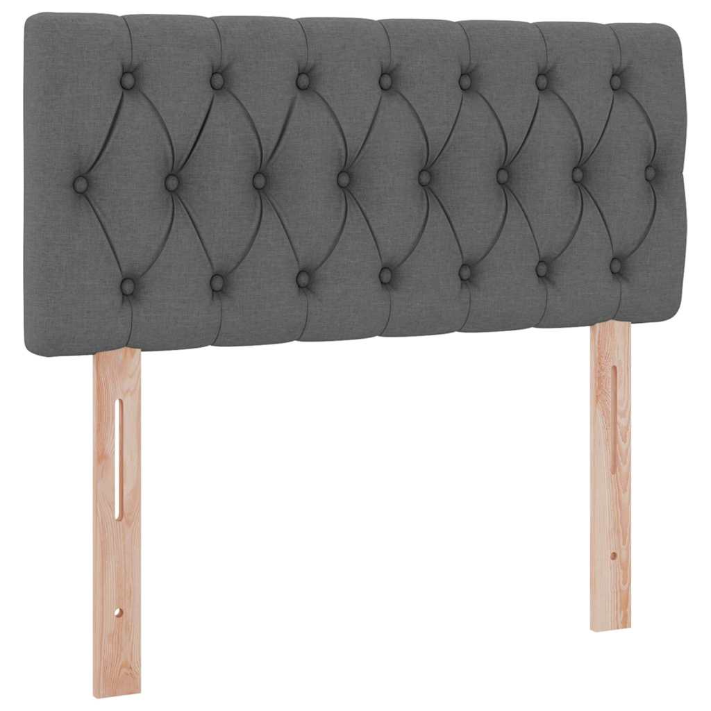Krevet s prostorom za pohranu s LED-om Tamno siva 100 x 200 cm