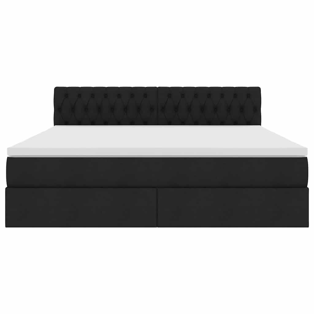 Krevet s prostorom za pohranu s LED-om Crna 180 x 200 cm