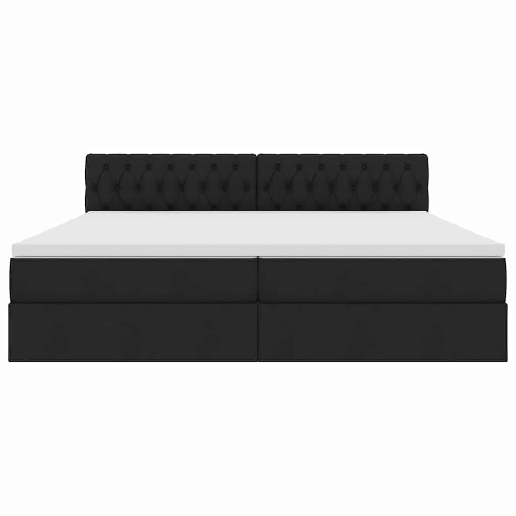 Krevet s prostorom za pohranu s LED-om Crna 200 x 200 cm