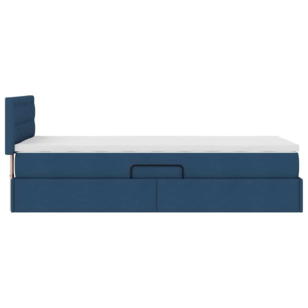 Krevet s prostorom za pohranu s LED-om Plava 100 x 200 cm