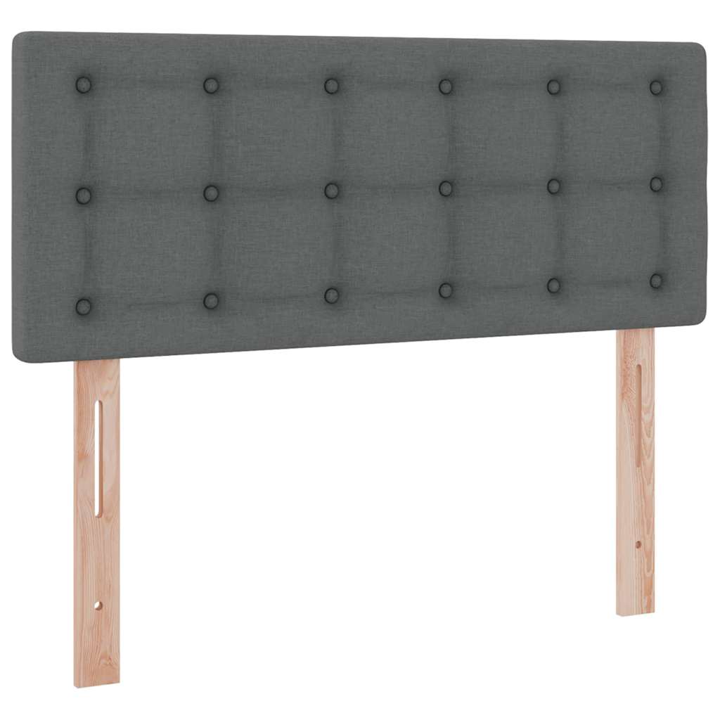 Krevet s prostorom za pohranu s LED-om Tamno siva 120 x 190 cm