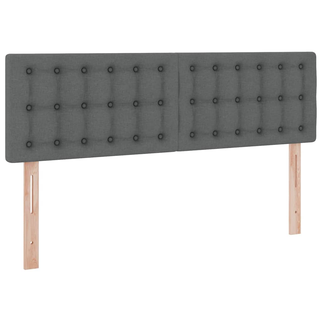 Krevet s prostorom za pohranu s LED-om Tamno siva 140 x 200 cm