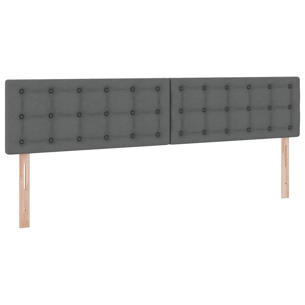 Krevet s prostorom za pohranu s LED-om Tamno siva 200 x 200 cm