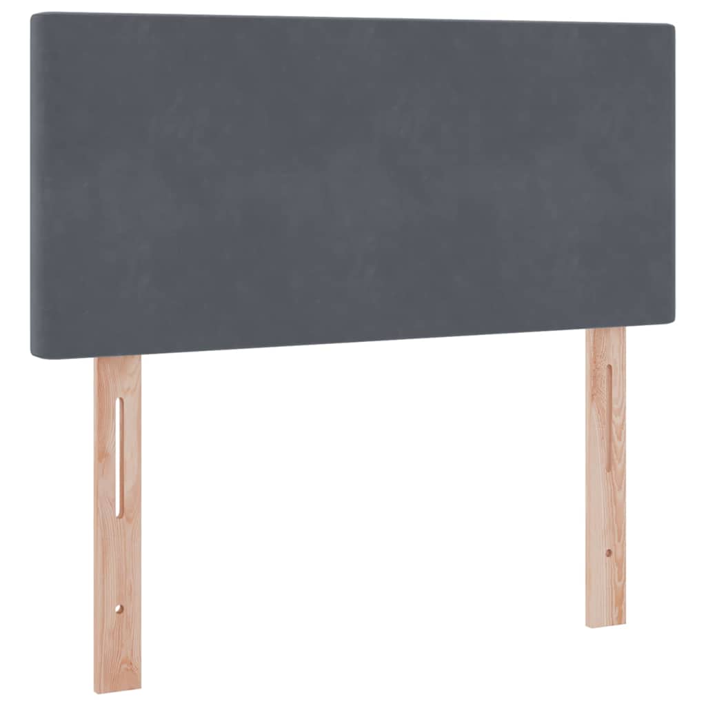 Krevet s prostorom za pohranu s LED-om Tamno siva 100 x 200 cm