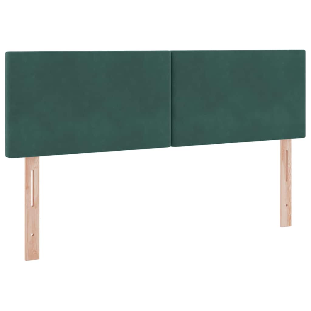 Krevet s prostorom za pohranu s LED-om Tamnozelena 140 x 200 cm
