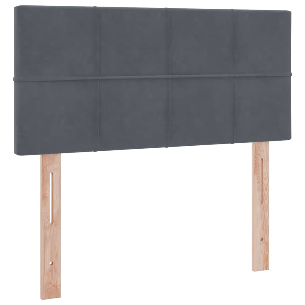 Krevet s prostorom za pohranu s LED-om Tamno siva 90 x 190 cm