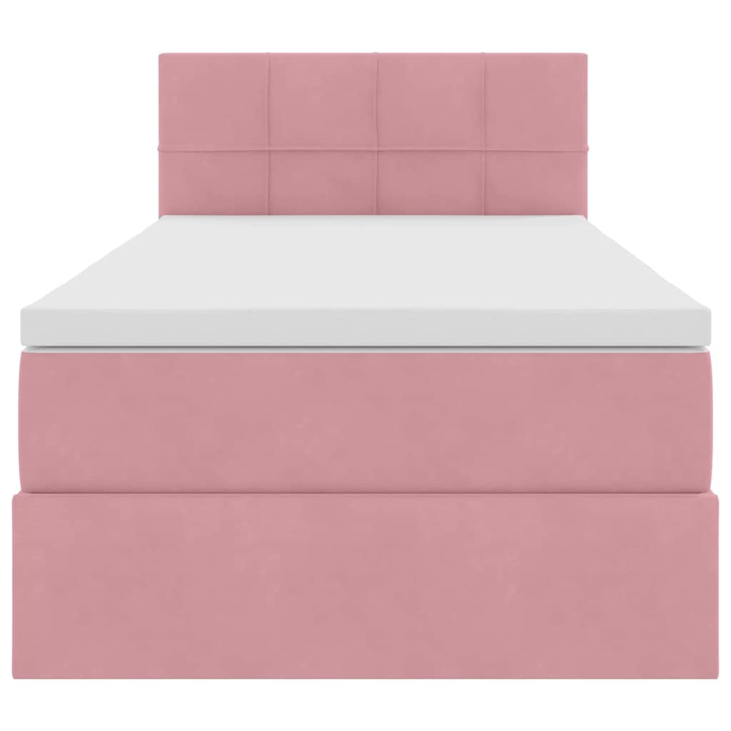 Krevet s prostorom za pohranu s LED-om Ružičasta 90 x 190 cm