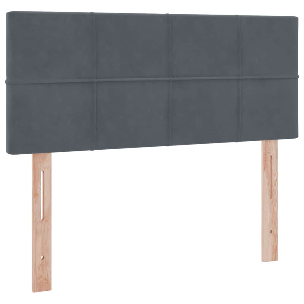 Krevet s prostorom za pohranu s LED-om Tamno siva 120 x 200 cm