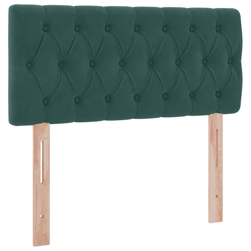 Krevet s prostorom za pohranu s LED-om Tamnozelena 90 x 190 cm