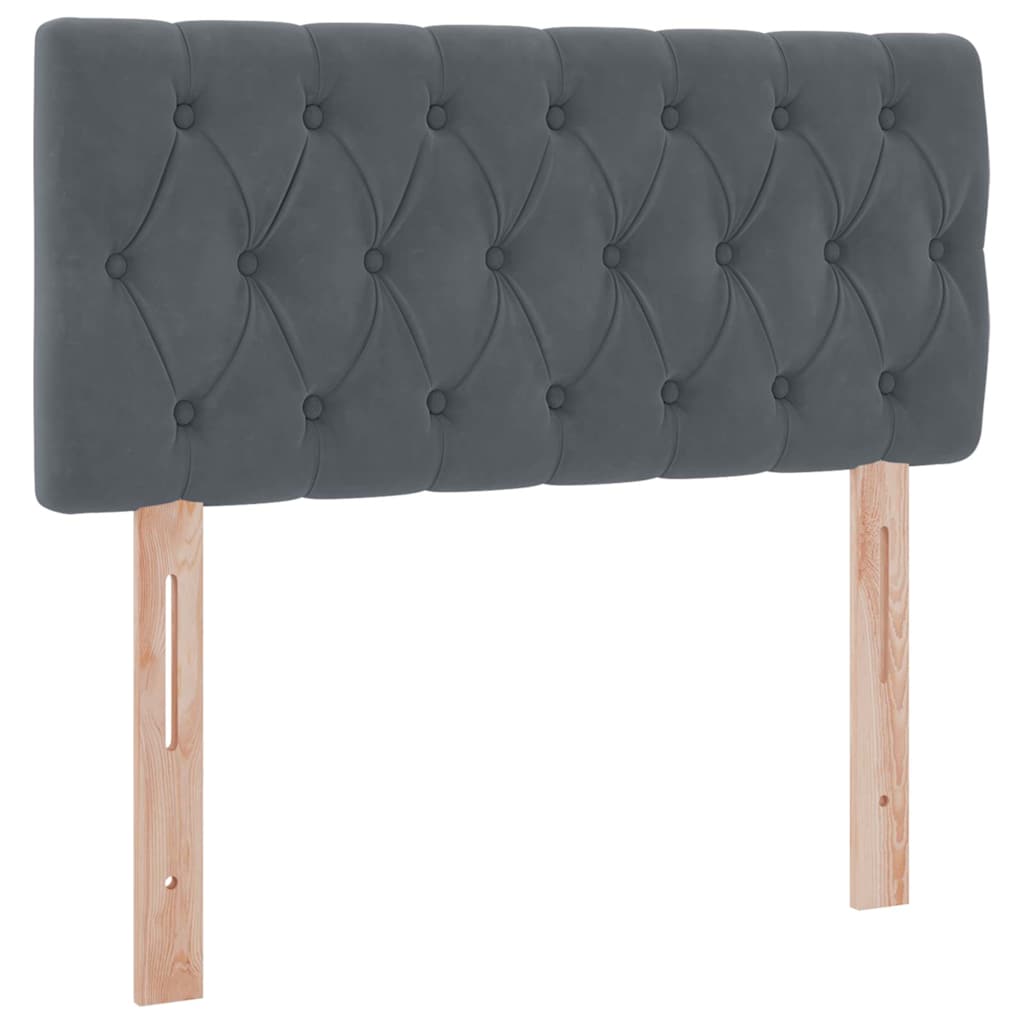 Krevet s prostorom za pohranu s LED-om Tamno siva 100 x 200 cm