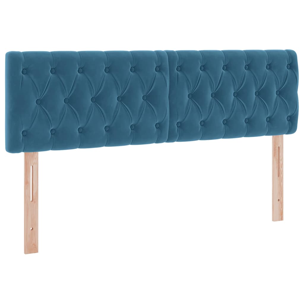 Krevet s prostorom za pohranu s LED-om Tamno plava 140 x 190 cm