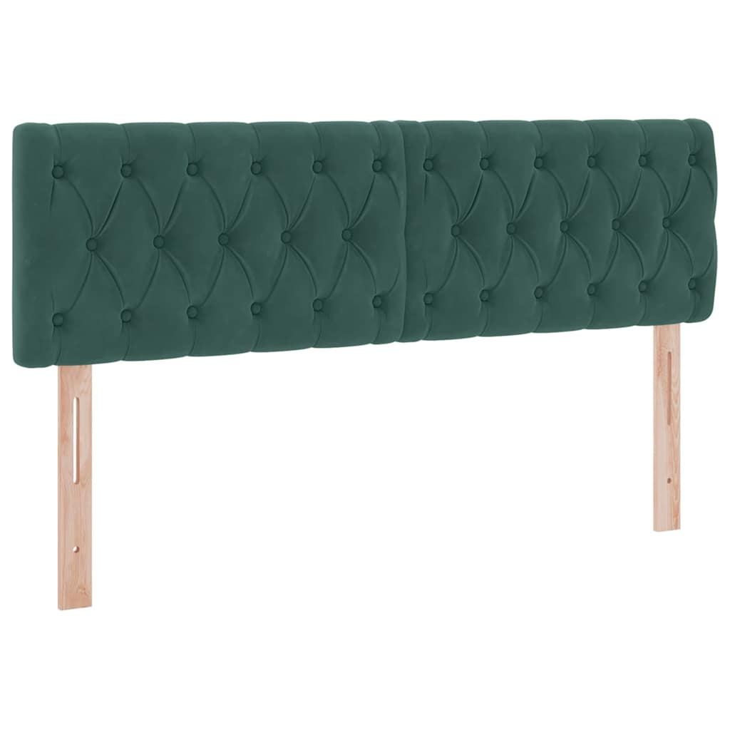 Krevet s prostorom za pohranu s LED-om Tamnozelena 140 x 200 cm