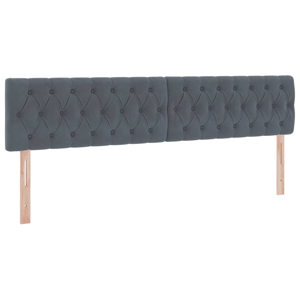 Krevet s prostorom za pohranu s LED-om Tamno siva 200 x 200 cm
