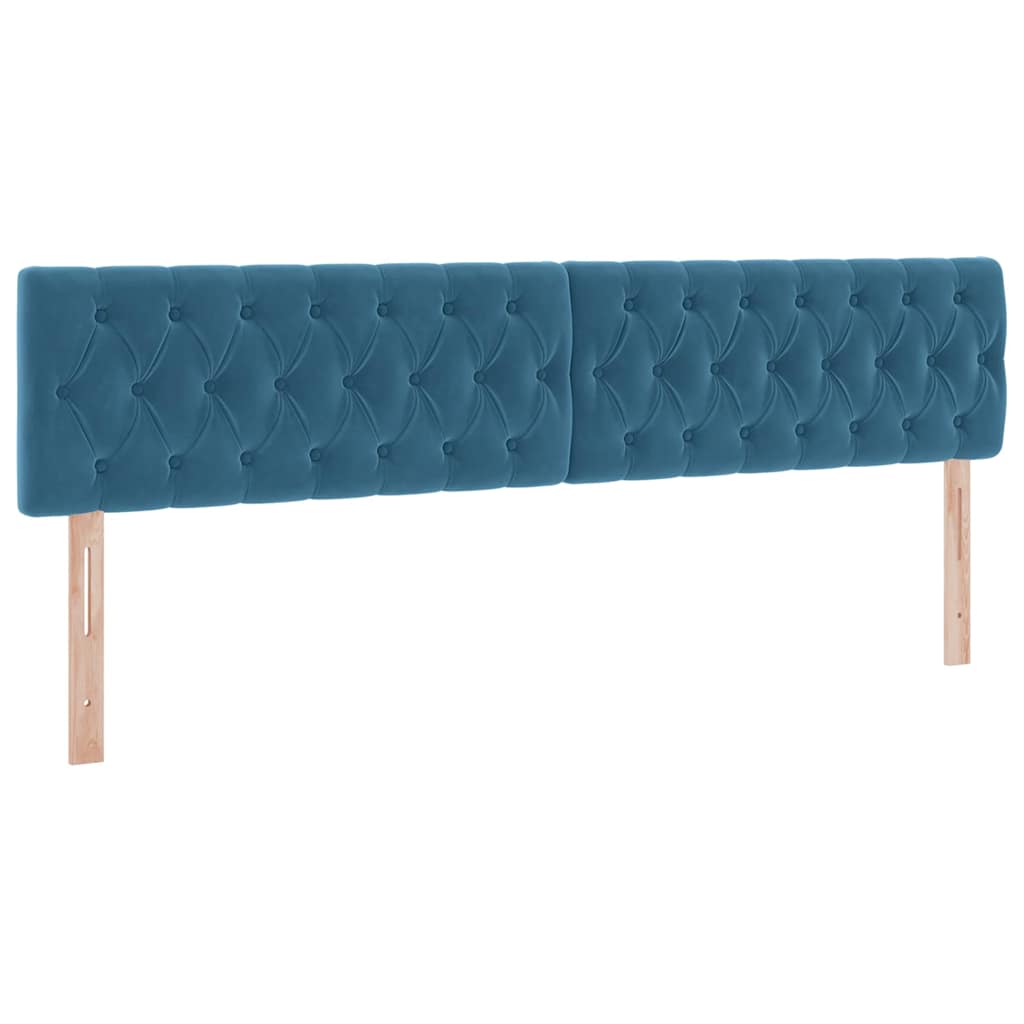 Krevet s prostorom za pohranu s LED-om Tamno plava 200 x 200 cm