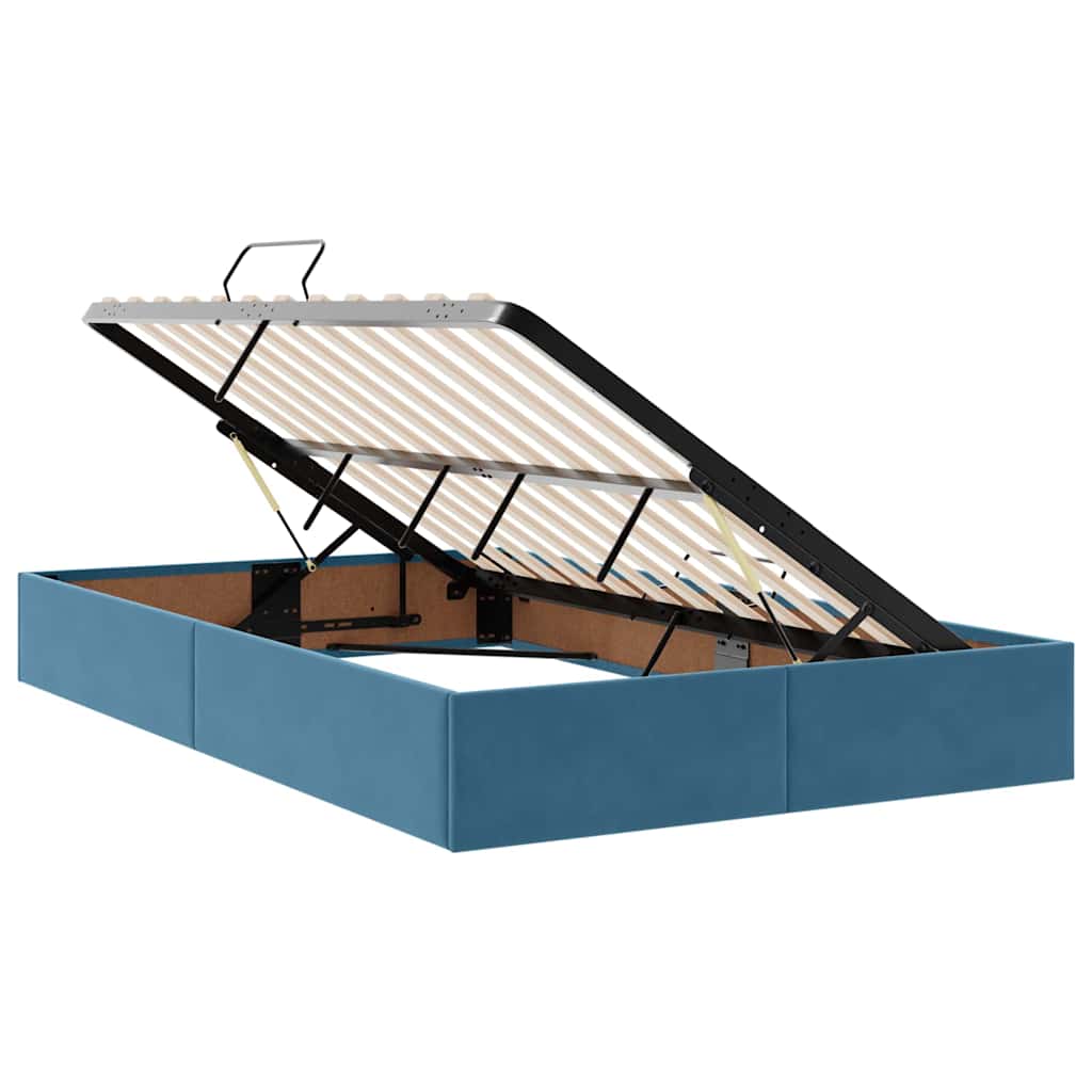 Krevet s prostorom za pohranu s LED-om Plava 120 x 190 cm