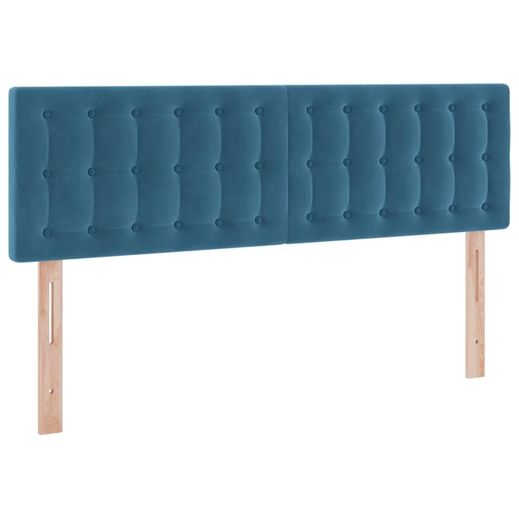 Krevet s prostorom za pohranu s LED-om Tamno plava 140 x 190 cm