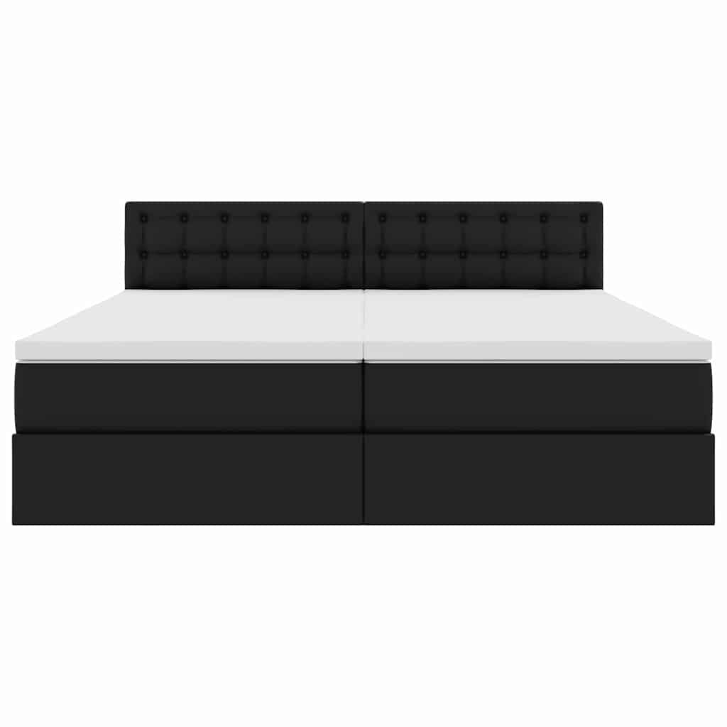 Krevet s prostorom za pohranu s LED-om Crna 180 x 200 cm