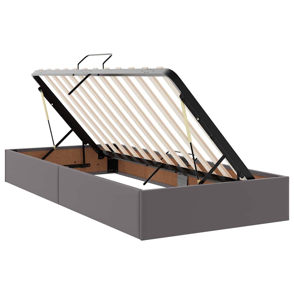 Krevet s prostorom za pohranu s LED-om Siva 200 x 200 cm