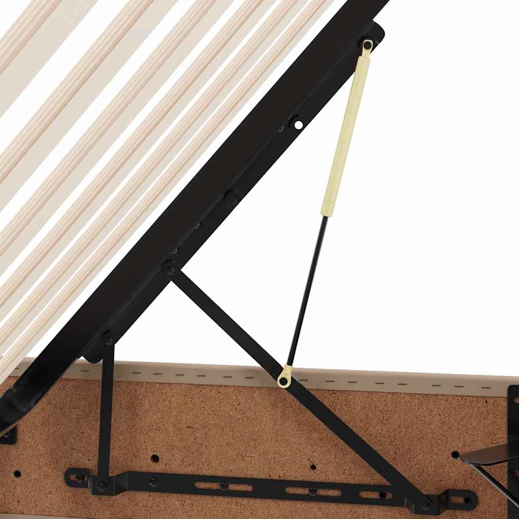 Krevet s od storage s pohranom Kapućino 100 x 200 cm Lažna koža