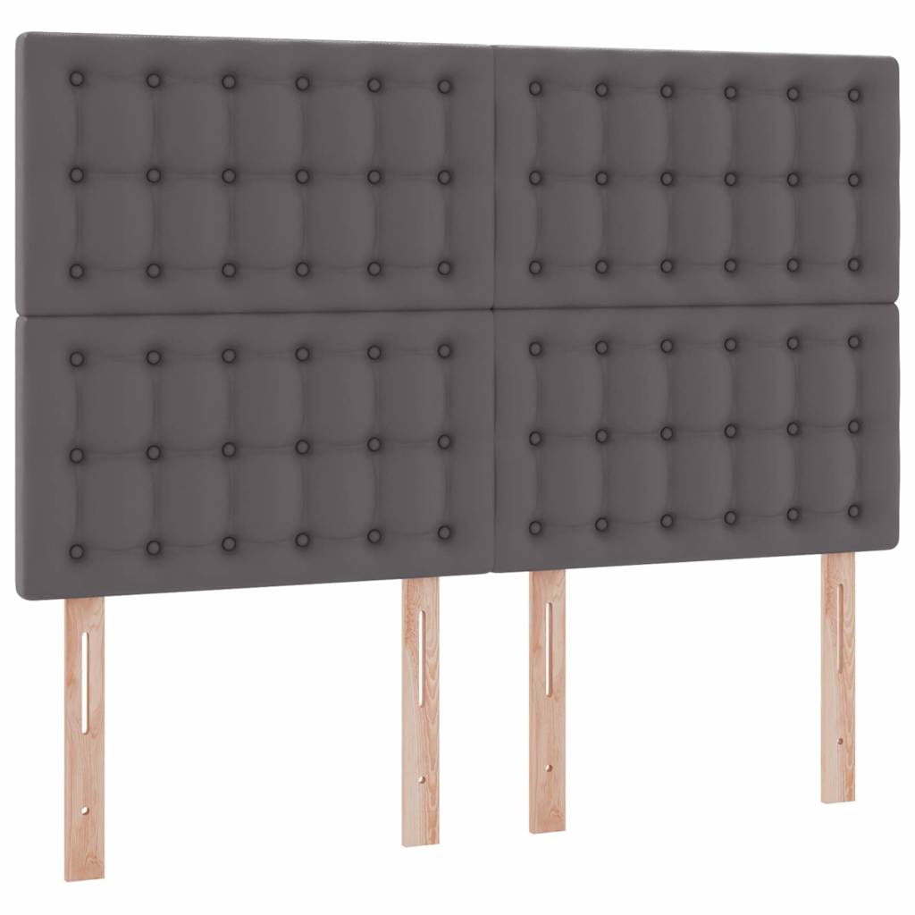 Krevet s od storage s madracem Siva 140 x 190 cm Lažna koža