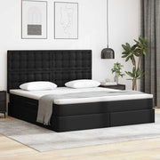 Krevet s od storage s madracem Crna 160 x 200 cm Lažna koža