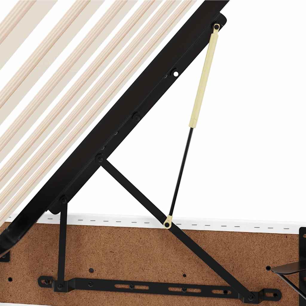 Krevet s od storage Čista bijela 160 x 200 cm Lažna koža