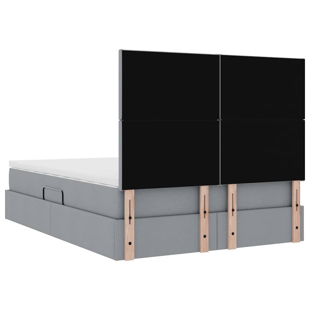 Krevet s madracem i skladištem Svijetlo siva 140 x 190 cm