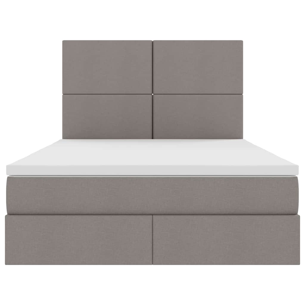Krevet s madracem i skladištem Sivo-smeđa 140 x 200 cm