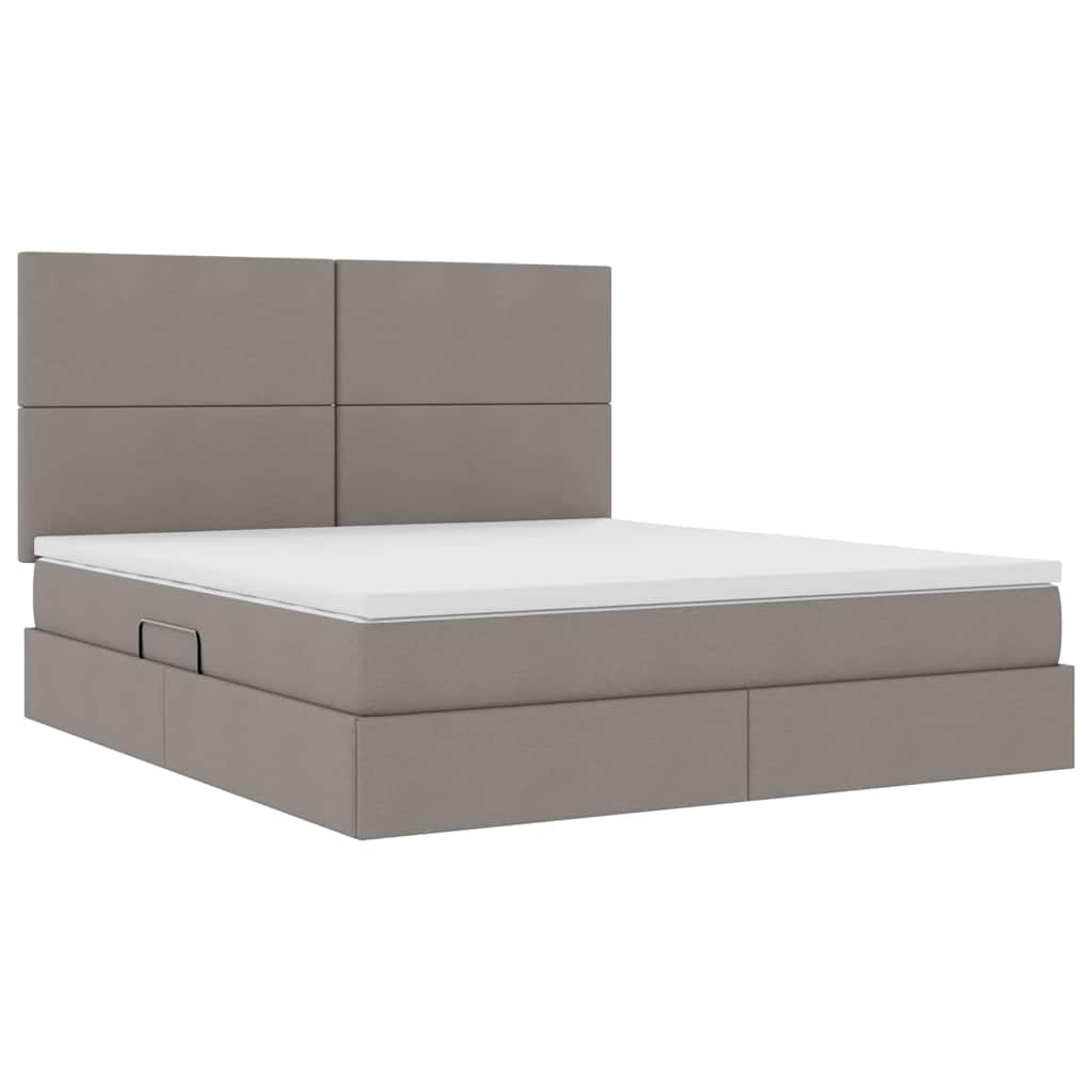 Krevet s madracem i skladištem Sivo-smeđa 180 x 200 cm