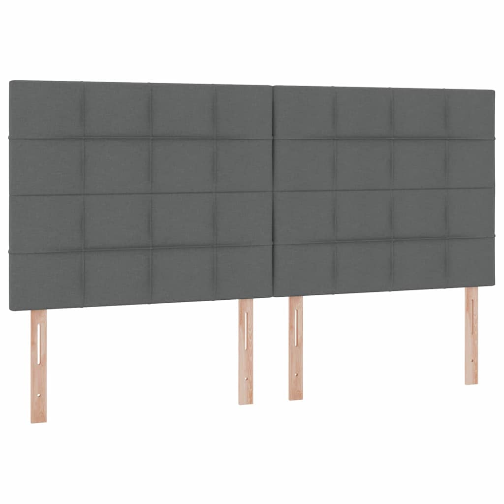 Krevet s madracem i skladištem Tamno siva 200 x 200 cm